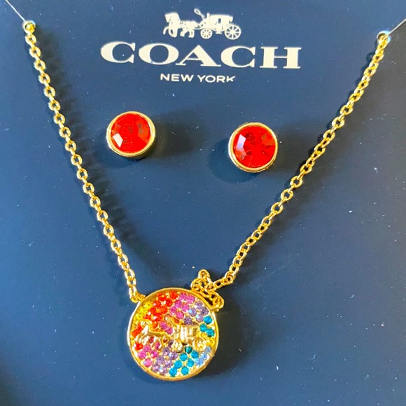 Coach iconic Carriage Necklace & Earrings set. - Picture 1 of 9